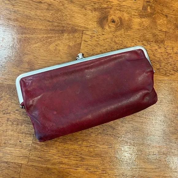 Lauren Clutch Hobo Wallet red maroon color - Picture 1 of 16